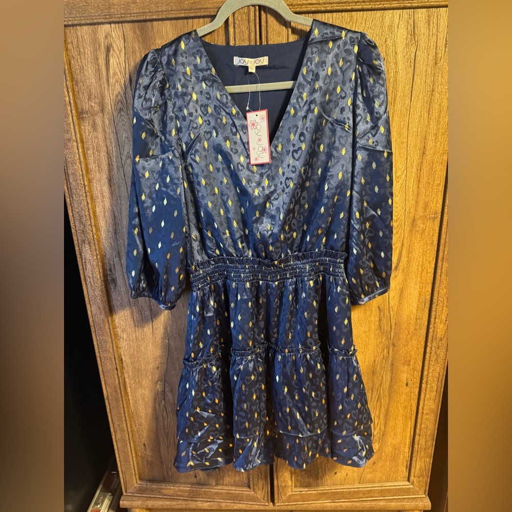 Joy Joy Navy and Gold Dress